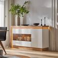 Lyon Sideboard - 3 Door - Medium - Glazed - Oak
