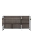 Chelsea Sideboard - 3 Door - Large - Glazed - White Gloss