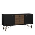 Ry Sideboard - 2 Door - 2 Drawer - Medium - Black