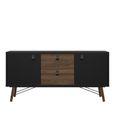 Ry Sideboard - 2 Door - 2 Drawer - Medium - Black