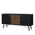Ry Sideboard - 2 Door - 2 Drawer - Medium - Black