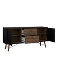 Ry Sideboard - 2 Door - 2 Drawer - Medium - Black