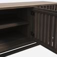 Abigail Ahern Batten Sideboard - 3 Door - Wide - Zebrano Veneer
