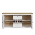 Celesto Sideboard - 2 Door - 2 Drawer - Large - Wine Rack - White