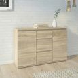 Nova Sideboard - 2 Door - 3 Drawer - Small - Oak
