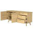 Hazlemere Sideboard - 2 Door 3 Drawer - Matt Lacquered