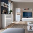 Lyon Sideboard - 2 Door - 3 Drawer - Medium - White High Gloss