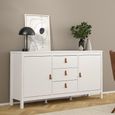 Barcelona Sideboard - 2 Door - 3 Drawer - Medium - White