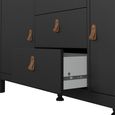 Barcelona Sideboard - 2 Door - 3 Drawer - Medium - Black
