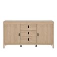 Barcelona Sideboard - 2 Door - 3 Drawer - Medium - Jackson Hickory Oak