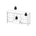 Madrid Sideboard - 2 Door - 3 Drawer - Medium - Black