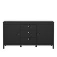 Madrid Sideboard - 2 Door - 3 Drawer - Medium - Black