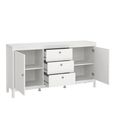 Madrid Sideboard - 2 Door - 3 Drawer - Medium - White