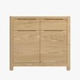 Stockholm Compact Sideboard - 2 Door 2 Drawer - Oak