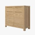 Stockholm Compact Sideboard - 2 Door 2 Drawer - Oak