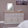 Cotswold Sideboard - 3 Door - Medium - 137cm - Oak and Painted