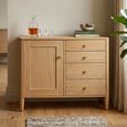 Clearance - Capena Small Sideboard - 1 Door 4 Drawer - Oak - A569