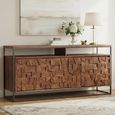 Axis Acacia Wood Sideboard - 3 Door - Geometric - Large - 175cm