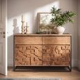 Axis Acacia Wood Sideboard - Small - 2 Door - Geometric