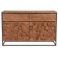 Axis Acacia Wood Sideboard - Small - 2 Door - Geometric