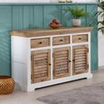 Alfie Sideboard - 3 Door - Medium - 140cm - White - Mango Wood