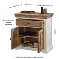 Alfie Sideboard - 2 Door - Compact - White - Mango Wood