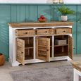 Alfie Sideboard - 3 Door - Medium - 140cm - White - Mango Wood