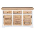 Alfie Sideboard - 3 Door - Medium - 140cm - White - Mango Wood