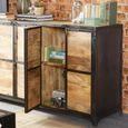 Ascot Sideboard - 4 Door - Medium - Industrial - Wood and Iron