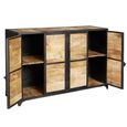 Ascot Sideboard - 4 Door - Medium - Industrial - Wood and Iron