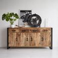 Cosmo Sideboard - 4 Door 4 Drawer - Extra Large - Industrial Style - Wooden and Metal