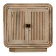 Hudson Cabinet - 2 Door - Small - Ribbed Carved - Mango Wood