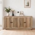 Hudson Sideboard - 4 Door - Large - Ribbed Carved - Mango Wood