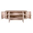 Valencia Sideboard - 4 Door - Medium - Curved - Natural Rattan and Mango Wood