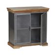 Metropolis Sideboard - 2 Door - Small - Industrial - Solid Wood and Metal