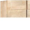 Sideboard - 2 Door 2 Drawer - Small - Hairpin Legs - Gold Geometric Inlay - Light Mango Wood