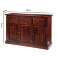 Jaipur Sideboard - 3 Door 3 Drawer - Medium - Solid Mango Wood