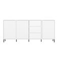 Avenale Sideboard - 3 Door - 3 Drawer - Extra Large - Alpine White High Gloss
