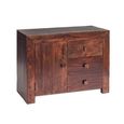 Dakota Sideboard - 1 Door 3 Drawer - Small - Dark Mango Wood