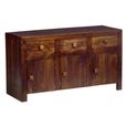 Dakota Sideboard - 3 Door 3 Drawer - Medium - Dark Mango Wood