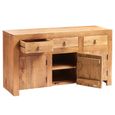 Dakota Sideboard - 3 Door 3 Drawer - Medium - Light Mango Wood