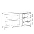 Bixbite Sideboard - 2 Door - 3 Drawer - Medium - Fluted - Light Oak and Sand