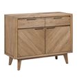 Sorrento Sideboard - 2 Door 2 Drawer - Small - Chevron - Elm Wood