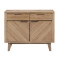 Sorrento Sideboard - 2 Door 2 Drawer - Small - Chevron - Elm Wood