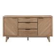 Sorrento Sideboard - 2 Door 3 Drawer - Large - Chevron - Elm Wood