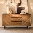 Sorrento Sideboard - 2 Door 3 Drawer - Large - Chevron - Elm Wood