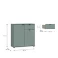 Ganymede Sideboard - 2 Door - 1 Drawer - Compact - Sage Green