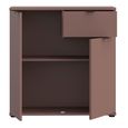 Ganymede Sideboard - 2 Door - 1 Drawer - Compact - Terracotta