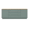 Ganymede Sideboard - 2 Door - 3 Drawer - Extra Large - Light Oak and Sage