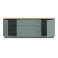 Ganymede Sideboard - 2 Door - 3 Drawer - Extra Large - Light Oak and Sage